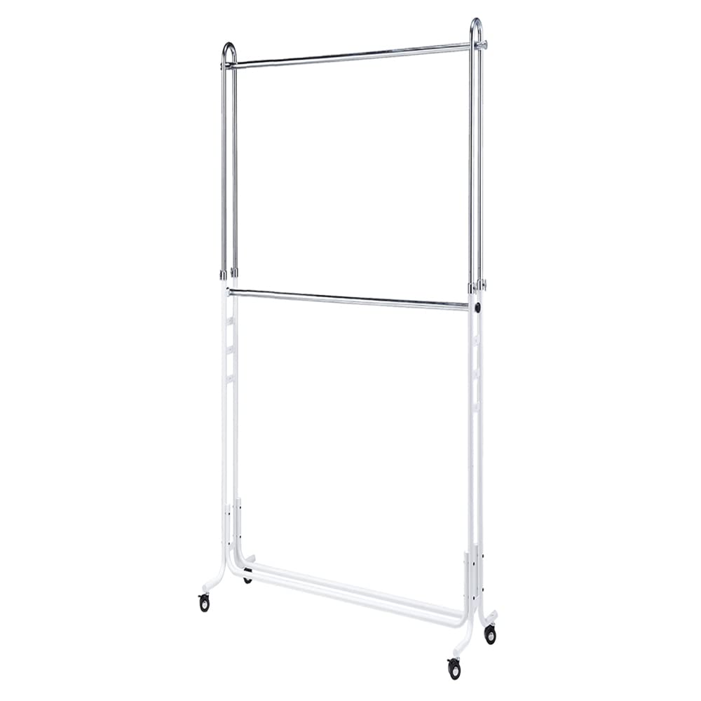Amazon｜2段ハンガーラック ダブルスタンドタイプ W98cm